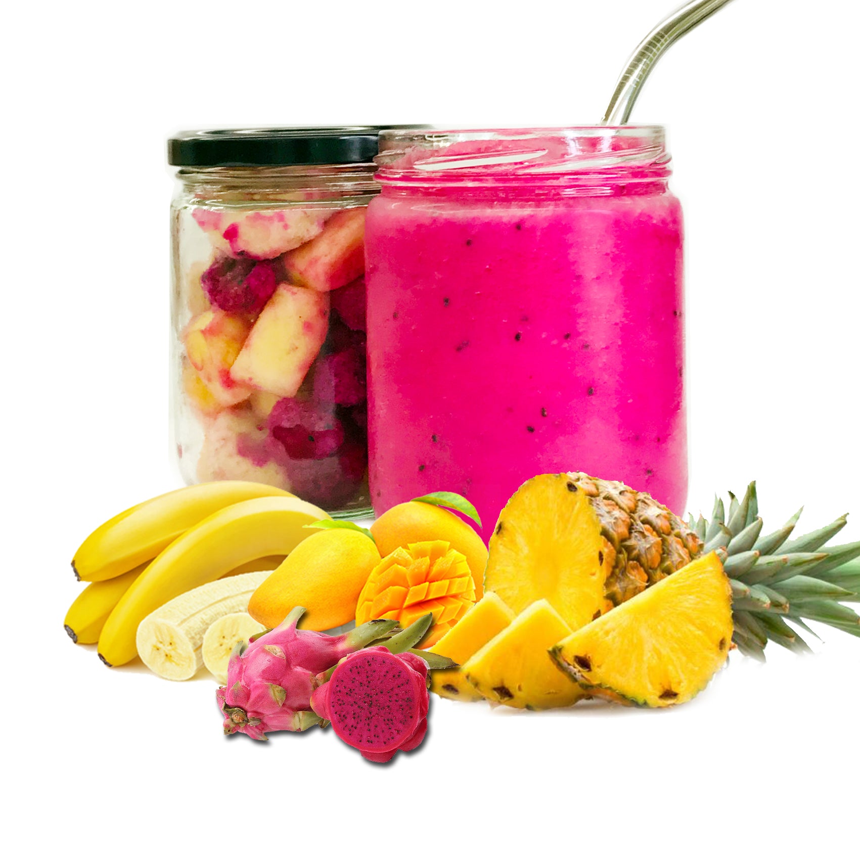 Blush Crush Smoothie Meal in a Jar