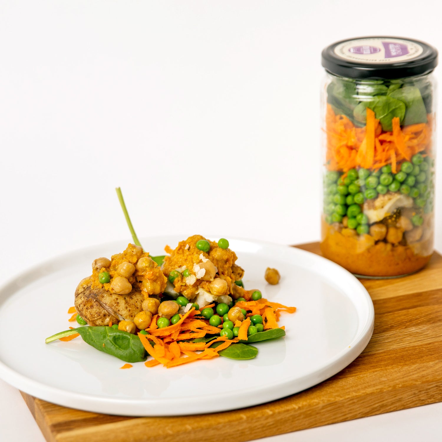 No-Butter Chickpea Meal in a Jar Vegan